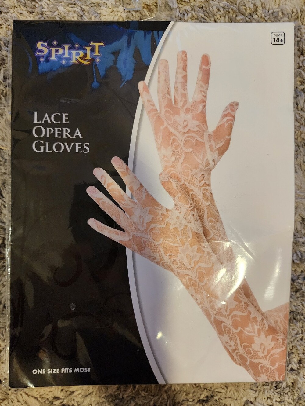 NWT Spirit Lace Opera Gloves White Women's One Size OS Halloween Cosplay New
